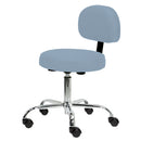Pneumatic Rolling Stool w/ Back (19-26” / Standard height)