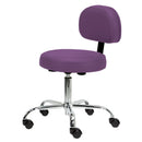 Pneumatic Rolling Stool w/ Back (19-26” / Standard height)