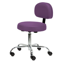 Pneumatic Rolling Stool w/ Back (19-26” / Standard height)
