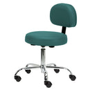 Pneumatic Rolling Stool w/ Back (19-26” / Standard height)