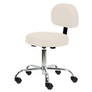 Pneumatic Rolling Stool w/ Back (19-26” / Standard height)