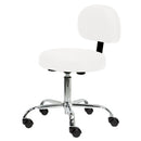 Pneumatic Rolling Stool w/ Back (19-26” / Standard height)
