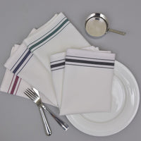 Regular Bistro Cotton Napkin 100% Cotton, White w/ Stripes