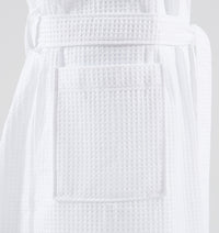 Pique Waffle Bathrobe, White
