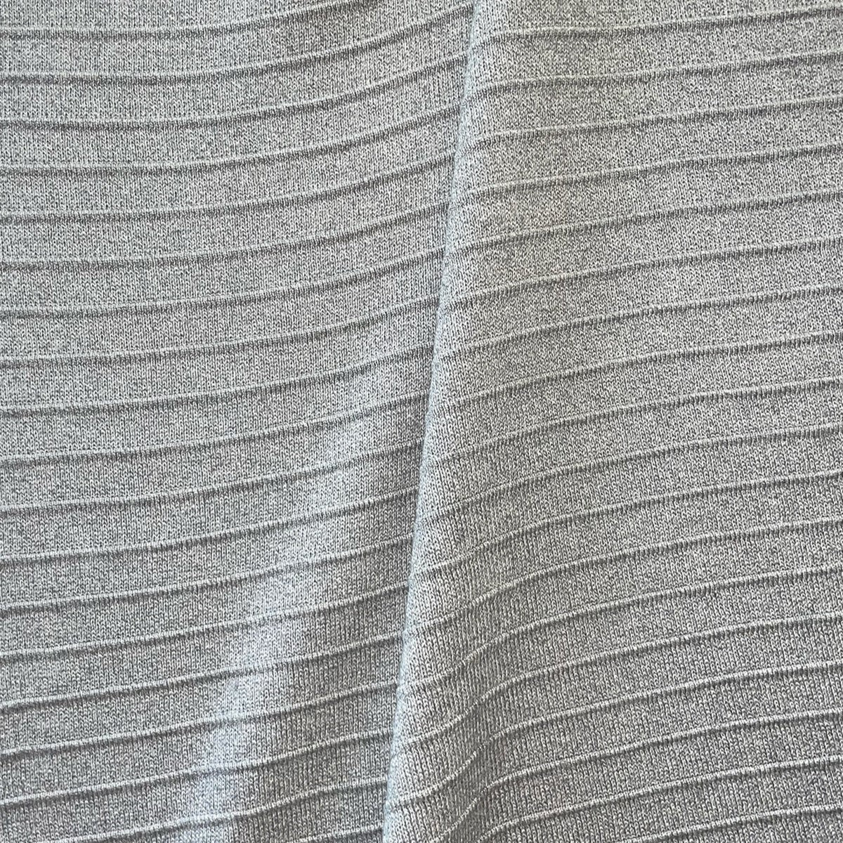 Rib Knit Throw Blanket, Grey Heather