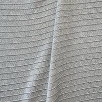 Rib Knit Throw Blanket, Grey Heather