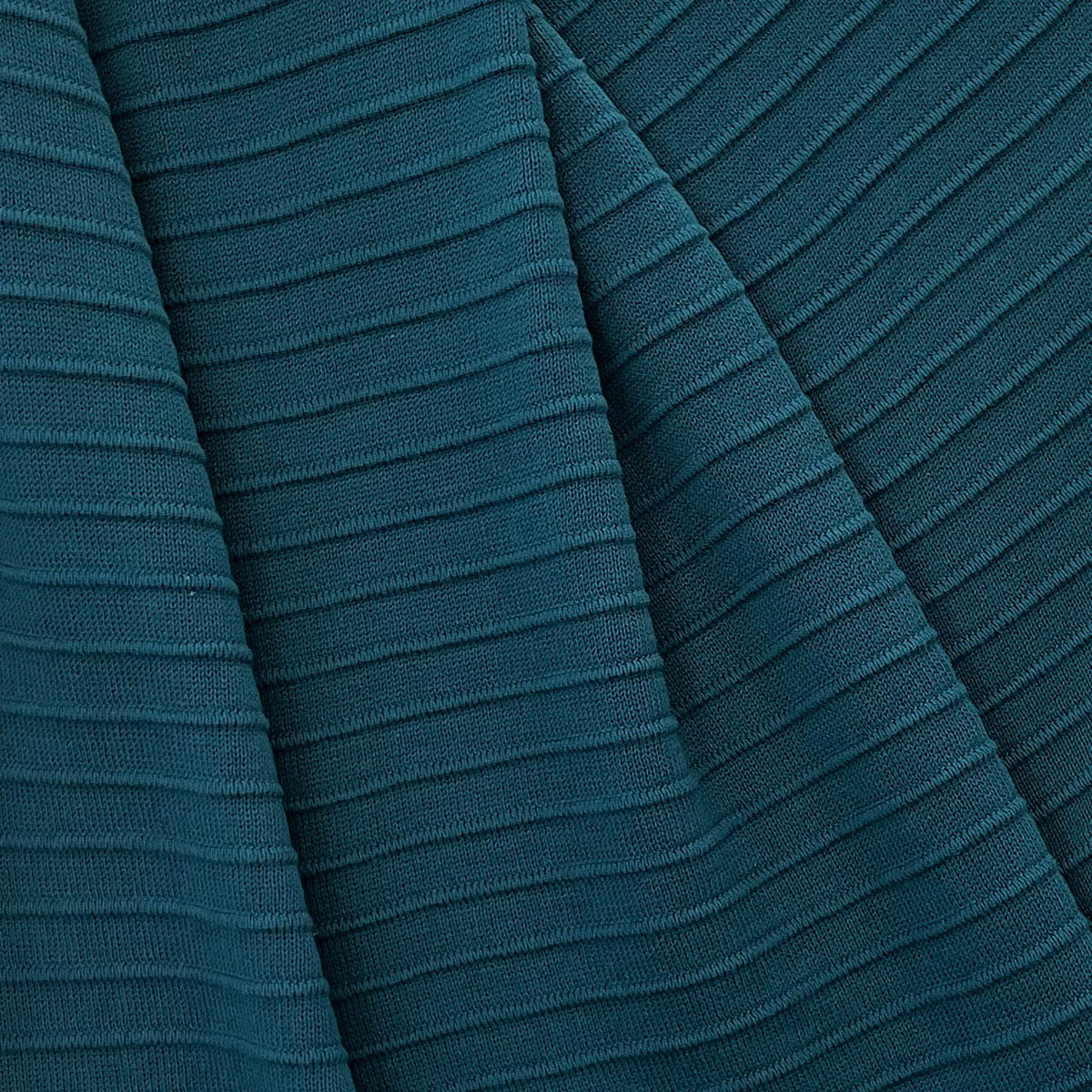 Rib Knit Throw Blanket, Peakcock