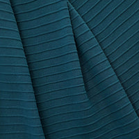 Rib Knit Throw Blanket, Peakcock