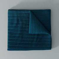 Rib Knit Throw Blanket, Peakcock