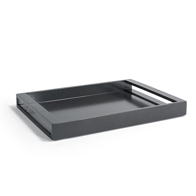 Composite 16” x 12” x 1.5” Coffee Tray with Handles in Onyx.