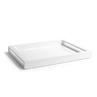 Composite 16” x 12” x 1.5” Coffee Tray with Handles White