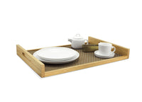 Bamboo Straight Handled Room Service Tray 26”x18”x2.75”