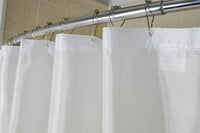 Dobbie Sparkle Shower Curtain 100% Polyester, White 72”W x 72”L