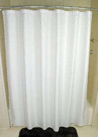 Satin Box Standard Shower Curtain 72"x72" 100% Polyester, White