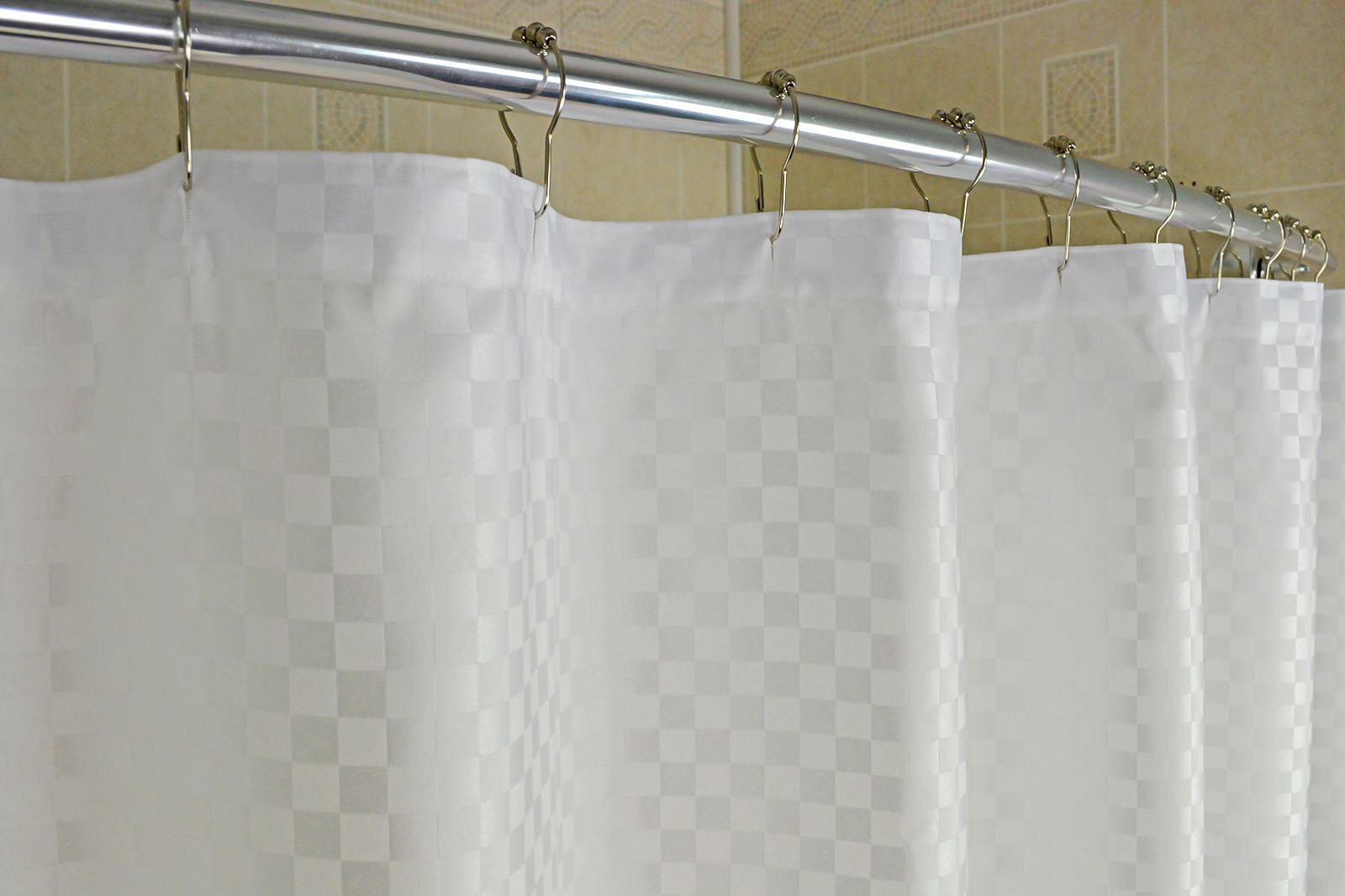 Satin Box Standard Shower Curtain 72"x72" 100% Polyester, White