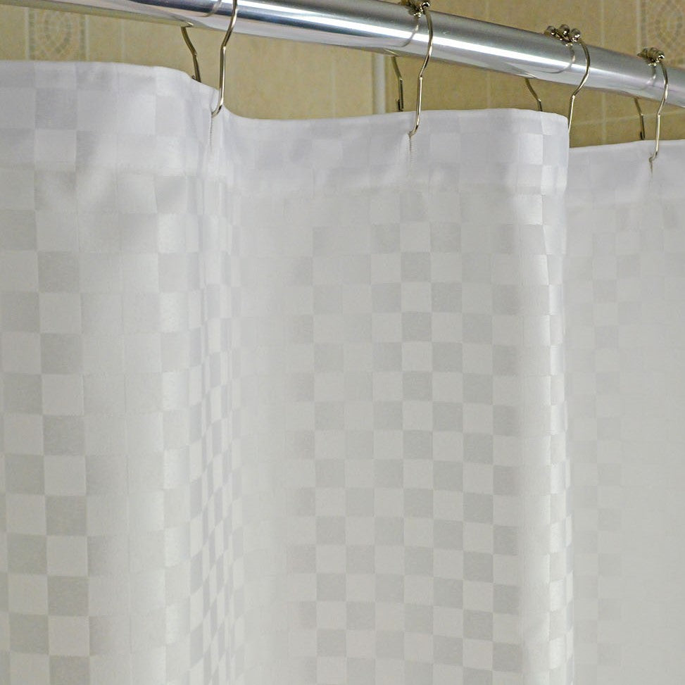 Satin Box Standard Shower Curtain 72"x72" 100% Polyester, White