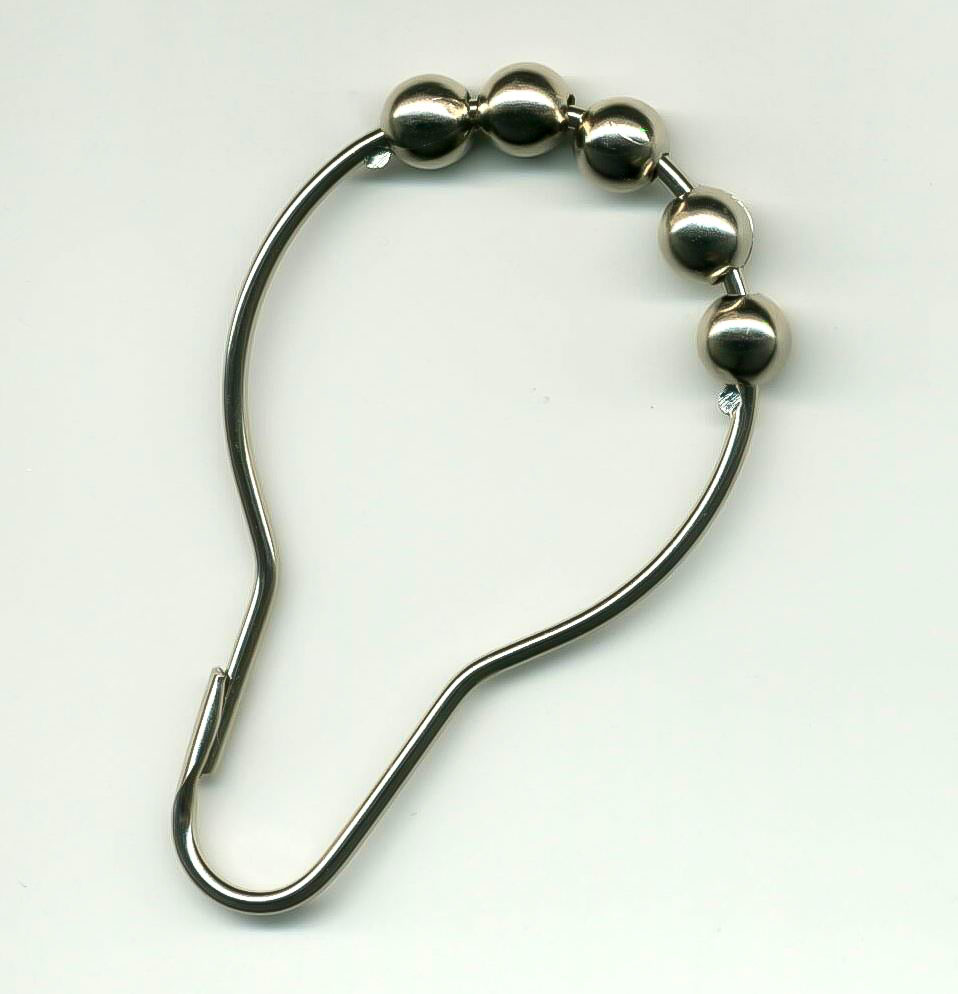 Stainless Steel Five ABS Roller Pin Nickel Plated Hooks
