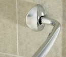 60" Bright Stainless Steel Curved Shower Rod With Flanges Included. Usa Made
