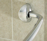 60" Bright Stainless Steel Curved Shower Rod With Flanges Included. Usa Made
