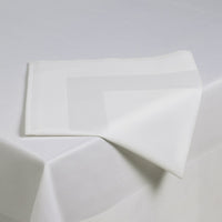 Cross Stitch Crossbordered Napkin, Premium Blend Woven Pattern Stitched Hems 22"x22" 60% ELS Cotton, 40% Polyester White
