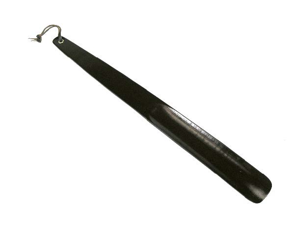 17" Shoe Horn Wood Finish with Leatherette Strap