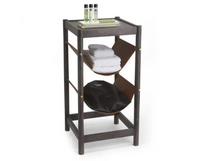 Sling Fling Shelf, Mango Wood & Leatherette