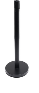Crowd Control Stanchion; 9.5" Belt, 16lb Base, Black