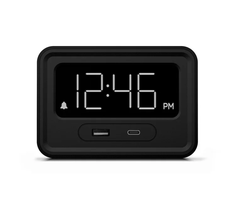Station E- Alarm Clock with Dual USB Charging
