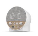 Station R - Alarm Clock and Sound Machine White Featuring Dual USB Device Charging Ports