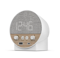 Station R - Alarm Clock and Sound Machine White Featuring Dual USB Device Charging Ports