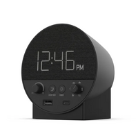 Station R - Alarm Clock and Sound Machine Black Featuring Dual USB Device Charging Ports