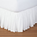 T180 Bed Skirt Shirred, Skirted 3-sides and white poly/cotton platform