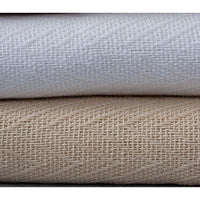Oxford 100% Cotton Blanket, Herringbone, Medium Weight