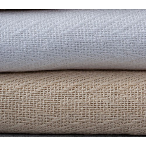 Oxford 100% Cotton Blanket, Herringbone, Medium Weight