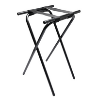 31" Metal Tray Stand, Black Powdercoat
