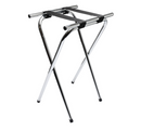 31" Metal Tray Stand, Chrome