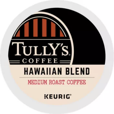 Tully's® Coffee Hawaiian Blend Medium Roast Kosher Caffeinated K-Cups